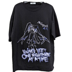 Black anime T-shirt, women's size medium